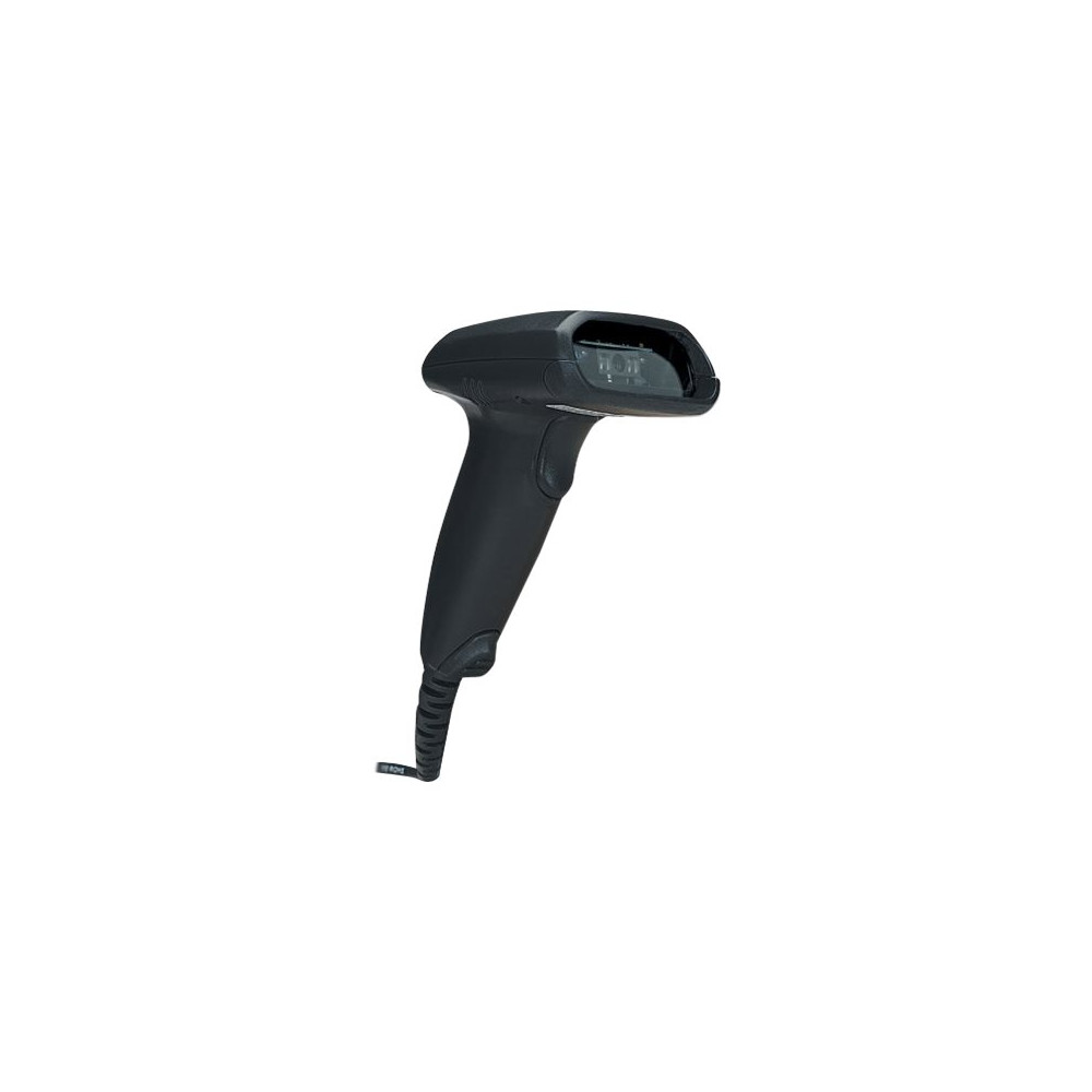 Produktbild för Manhattan Long Range CCD Handheld Barcode Scanner, USB, 500mm Scan Depth, Cable 1.5m, Max Ambient Light 10,000 lux (sunlight), Black, Three Year Warranty, Box - streckkodsskanner