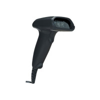 Produktbild för Manhattan Long Range CCD Handheld Barcode Scanner, USB, 500mm Scan Depth, Cable 1.5m, Max Ambient Light 10,000 lux (sunlight), Black, Three Year Warranty, Box - streckkodsskanner