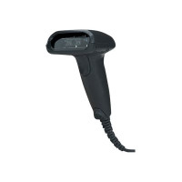 Produktbild för Manhattan Long Range CCD Handheld Barcode Scanner, USB, 500mm Scan Depth, Cable 1.5m, Max Ambient Light 10,000 lux (sunlight), Black, Three Year Warranty, Box - streckkodsskanner