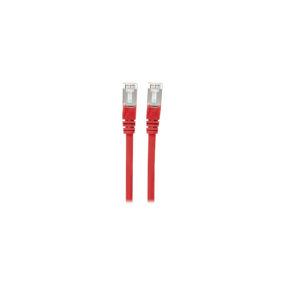 Produktbild för Intellinet Network Patch Cable, Cat6, 3m, Red, Copper, S/FTP, LSOH / LSZH, PVC, RJ45, Gold Plated Contacts, Snagless, Booted, Lifetime Warranty, Polybag - patch-kabel - 3 m - röd