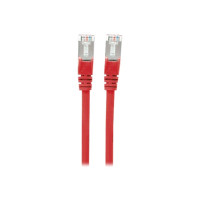 Produktbild för Intellinet Network Patch Cable, Cat6, 2m, Red, Copper, S/FTP, LSOH / LSZH, PVC, RJ45, Gold Plated Contacts, Snagless, Booted, Lifetime Warranty, Polybag - patch-kabel - 2 m - röd