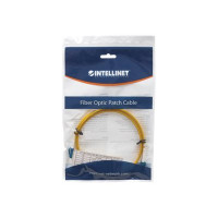 Produktbild för Intellinet Fiber Optic Patch Cable, OS2, LC/LC, 3m, Yellow, Duplex, Single-Mode, 9/125 µm, LSZH, Fibre, Lifetime Warranty, Polybag - patch-kabel - 3 m - gul