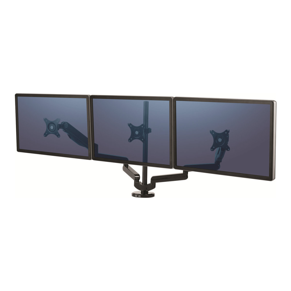 Produktbild för Fellowes Platinum Series Triple Arm monteringssats - justerbar arm - för 3 monitorer - svart