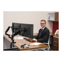 Produktbild för Fellowes Platinum Series Triple Arm monteringssats - justerbar arm - för 3 monitorer - svart
