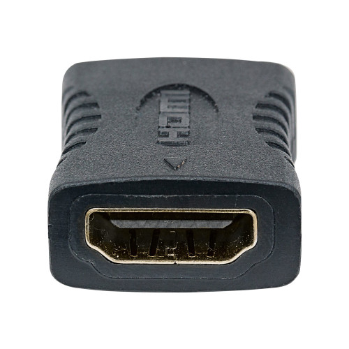 Manhattan Manhattan HDMI Coupler, 4K@60Hz (Premium High Speed), Female to Female, Straight Connection, Black, Ultra HD 4k x 2k, Fully Shielded, Gold Plated Contacts, Lifetime Warranty, Polybag - HDMI-anslutning