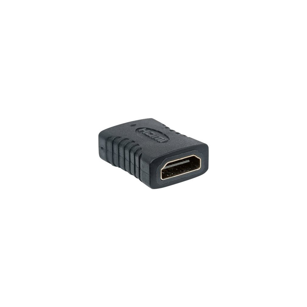 Produktbild för Manhattan HDMI Coupler, 4K@60Hz (Premium High Speed), Female to Female, Straight Connection, Black, Ultra HD 4k x 2k, Fully Shielded, Gold Plated Contacts, Lifetime Warranty, Polybag - HDMI-anslutning