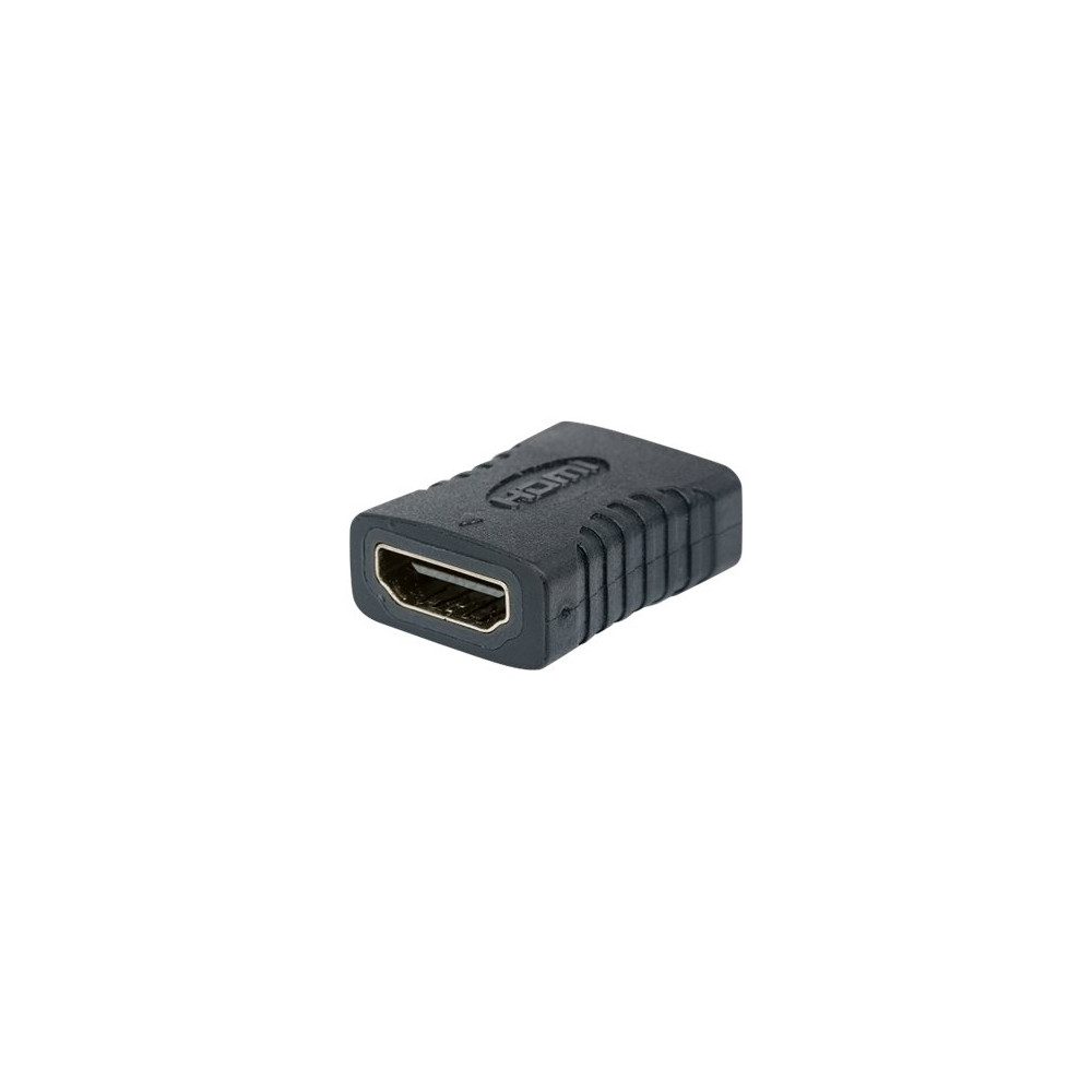 Produktbild för Manhattan HDMI Coupler, 4K@60Hz (Premium High Speed), Female to Female, Straight Connection, Black, Ultra HD 4k x 2k, Fully Shielded, Gold Plated Contacts, Lifetime Warranty, Polybag - HDMI-anslutning