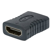 Produktbild för Manhattan HDMI Coupler, 4K@60Hz (Premium High Speed), Female to Female, Straight Connection, Black, Ultra HD 4k x 2k, Fully Shielded, Gold Plated Contacts, Lifetime Warranty, Polybag - HDMI-anslutning