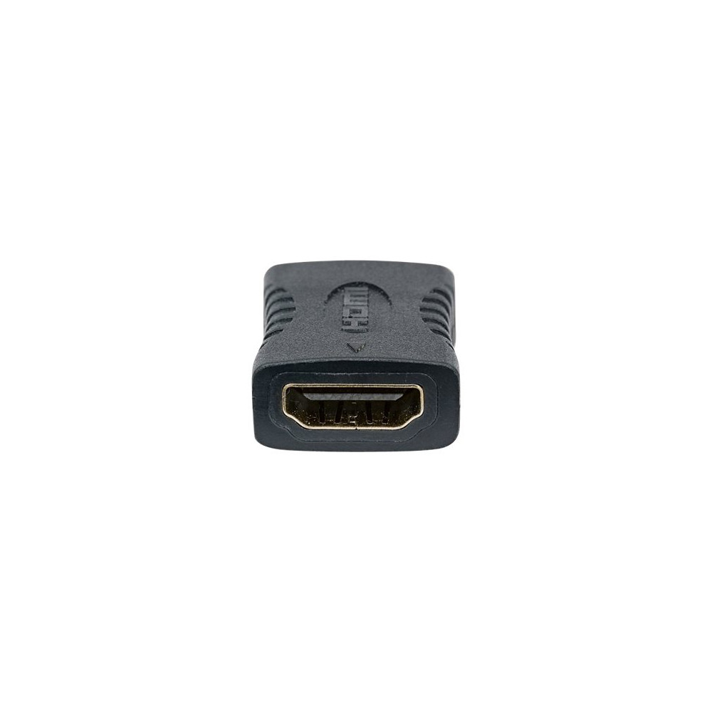 Produktbild för Manhattan HDMI Coupler, 4K@60Hz (Premium High Speed), Female to Female, Straight Connection, Black, Ultra HD 4k x 2k, Fully Shielded, Gold Plated Contacts, Lifetime Warranty, Polybag - HDMI-anslutning