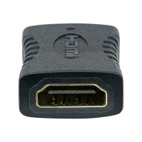 Produktbild för Manhattan HDMI Coupler, 4K@60Hz (Premium High Speed), Female to Female, Straight Connection, Black, Ultra HD 4k x 2k, Fully Shielded, Gold Plated Contacts, Lifetime Warranty, Polybag - HDMI-anslutning