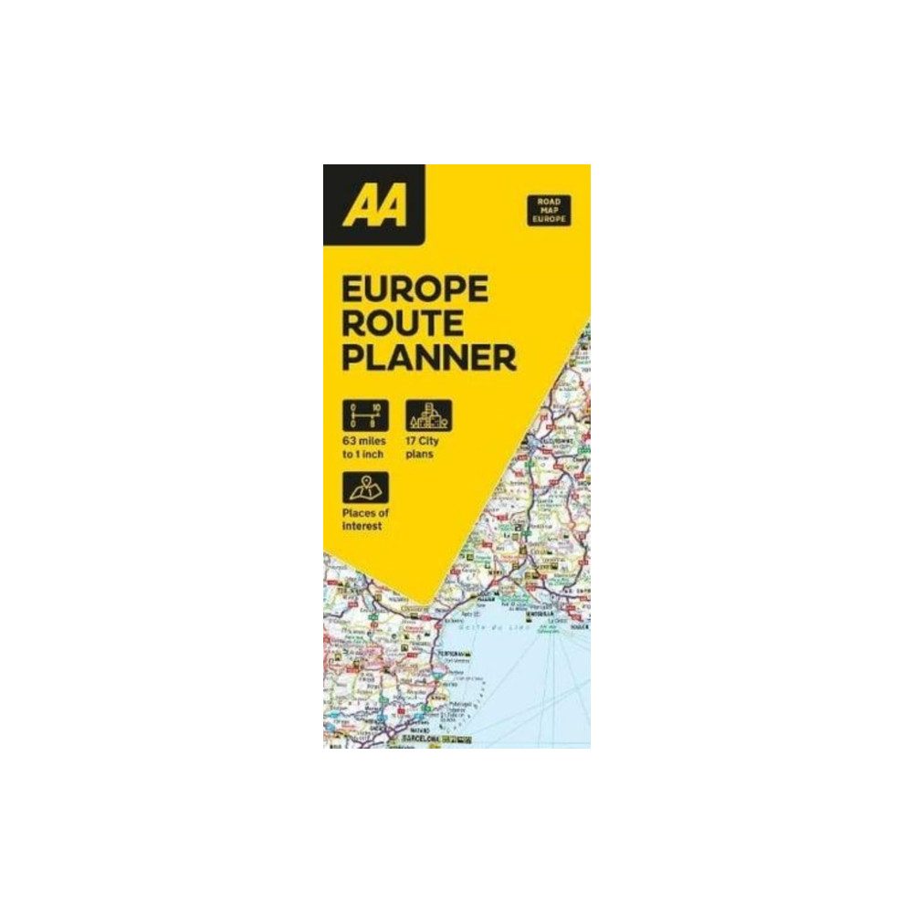 Produktbild för AA European Route Planner Map