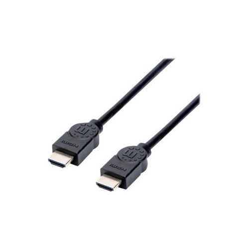 Manhattan HDMI Cable, 4K@30Hz (High Speed), 1.5m, Male to Male, Black, Ultra HD 4k x 2k, Fully Shielded, Gold Plated Contacts, Lifetime Warranty,