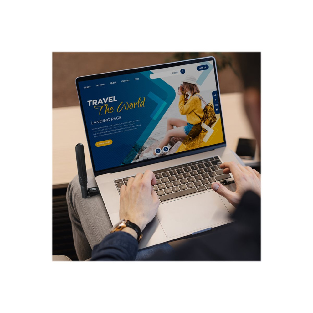 Produktbild för Edimax EW-7822UAD - nätverksadapter - USB 3.0