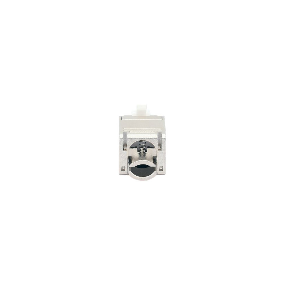 Produktbild för Intellinet Modular Plug Cat6a 10G Shielded Toolless RJ45 Modular Field Termination Plug, For Easy and Quick High-quality Cable Assembly in the Field, STP, for Solid & Stranded Wire, Gold-plated Contacts, Metal Housing - nätverkskontakt