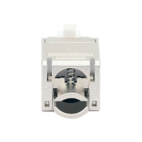 Produktbild för Intellinet Modular Plug Cat6a 10G Shielded Toolless RJ45 Modular Field Termination Plug, For Easy and Quick High-quality Cable Assembly in the Field, STP, for Solid & Stranded Wire, Gold-plated Contacts, Metal Housing - nätverkskontakt