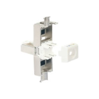 Produktbild för Intellinet Modular Plug Cat6a 10G Shielded Toolless RJ45 Modular Field Termination Plug, For Easy and Quick High-quality Cable Assembly in the Field, STP, for Solid & Stranded Wire, Gold-plated Contacts, Metal Housing - nätverkskontakt