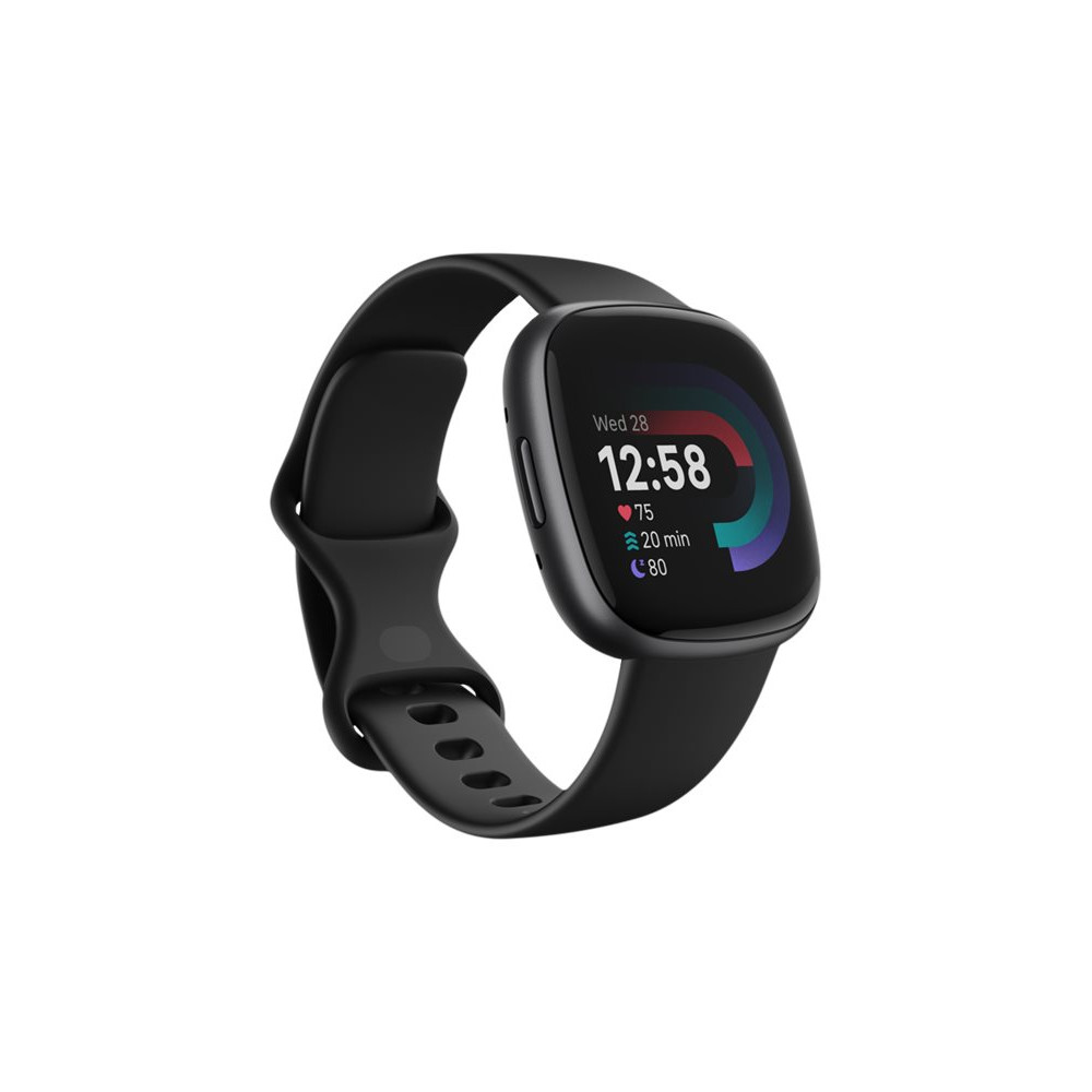 Produktbild för Fitbit Versa 4 - grafit - smart klocka med band - svart