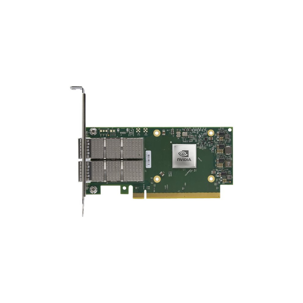 Produktbild för NVIDIA ConnectX-6 Dx EN - krypteringsskyddad med säker uppstart - nätverksadapter - PCIe 4.0 x16 - 100 Gigabit QSFP56 x 2