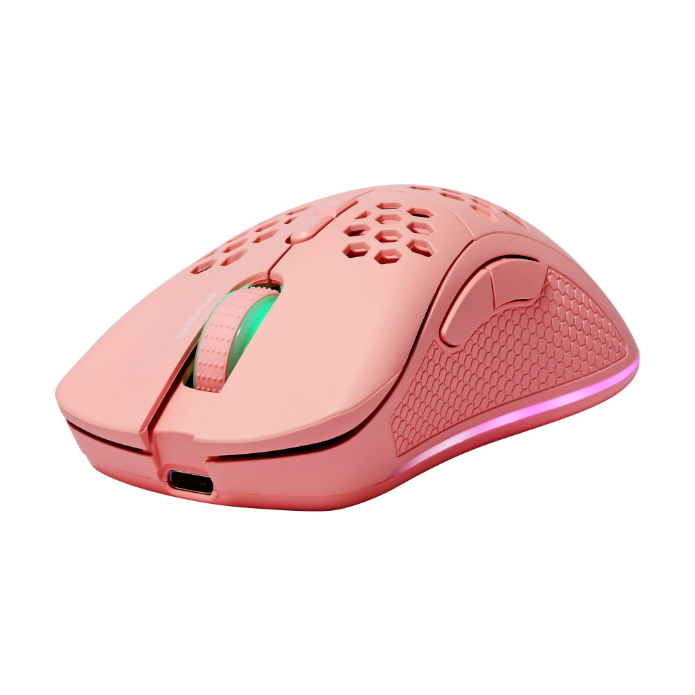 Produktbild för DELTACO GAMING PM80 - mus - USB, 2.4 GHz - rosa