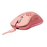 Produktbild för DELTACO GAMING PM80 - mus - USB, 2.4 GHz - rosa