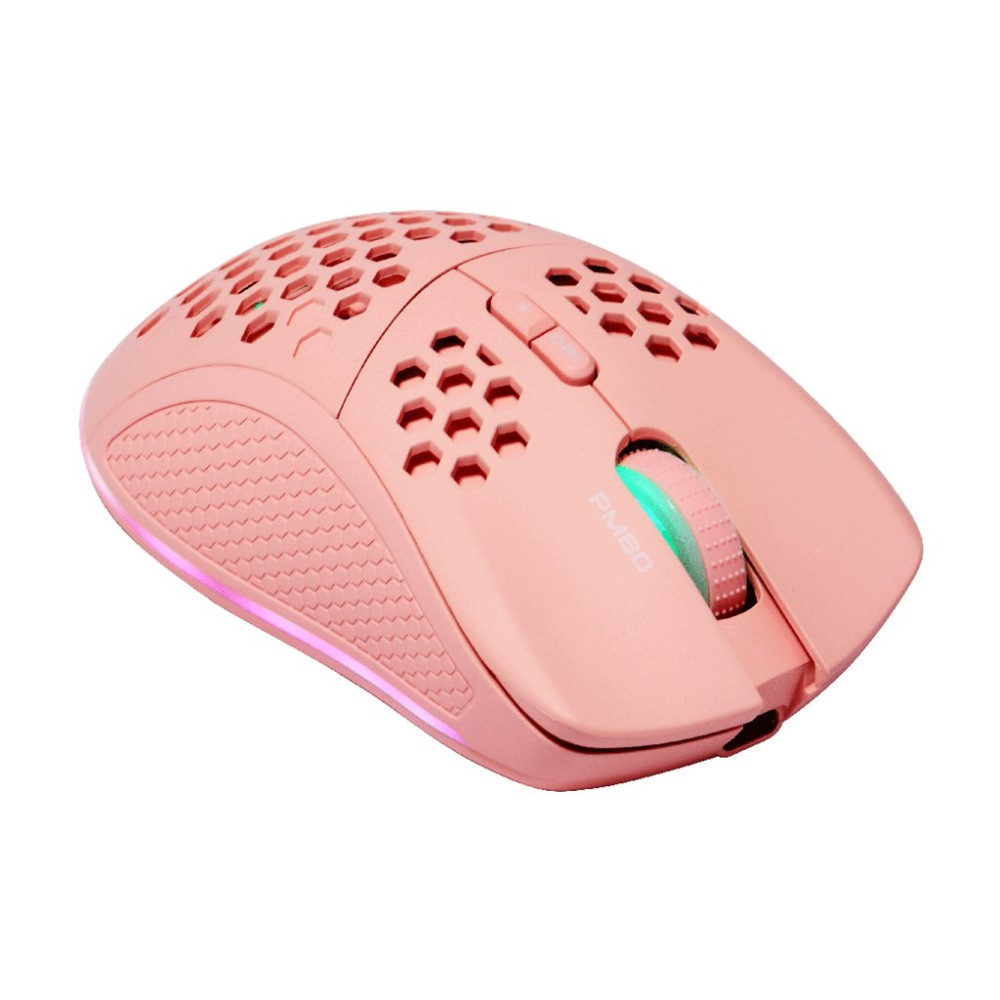 Produktbild för DELTACO GAMING PM80 - mus - USB, 2.4 GHz - rosa