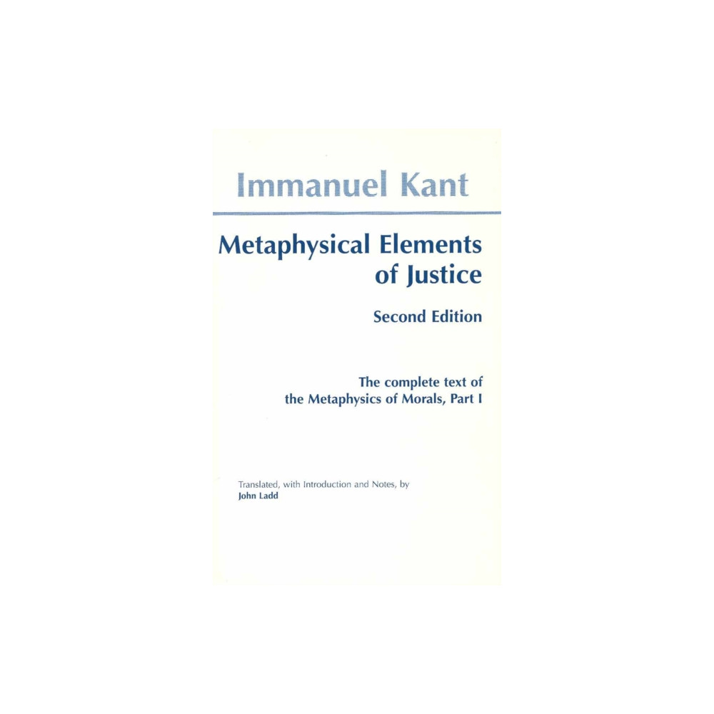 Produktbild för Metaphysical elements of Justice (häftad, eng)