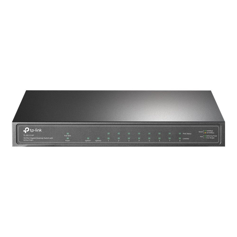 Produktbild för TP-Link TL-SG1210P - switch - 10 portar - ohanterad
