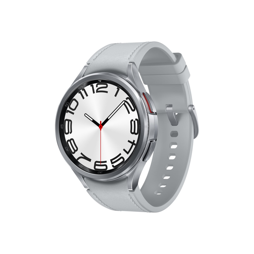 Produktbild för Samsung Galaxy Watch6 Classic smart klocka med band - silver - 16 GB - silver