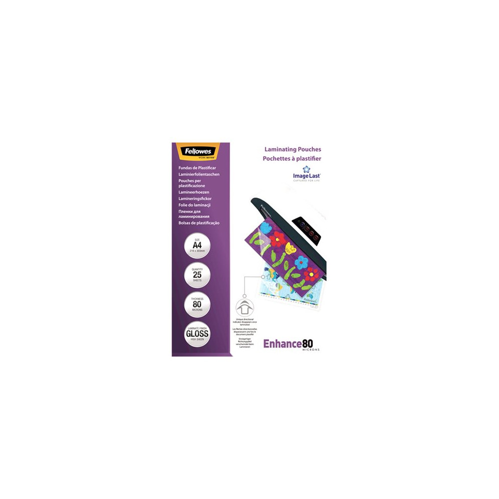 Produktbild för Fellowes ImageLast - 25-pack - glättat - A4 - lamineringsfickor