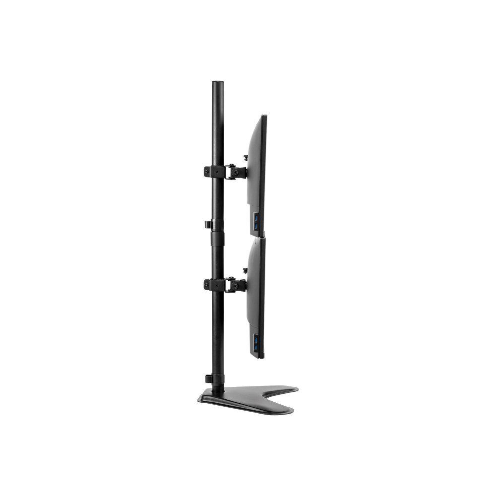Produktbild för Fellowes Professional Series Free-standing Dual Stacking Monitor Arm ställ - för 2 monitorer - svart