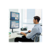 Produktbild för Fellowes Professional Series Free-standing Dual Stacking Monitor Arm ställ - för 2 monitorer - svart