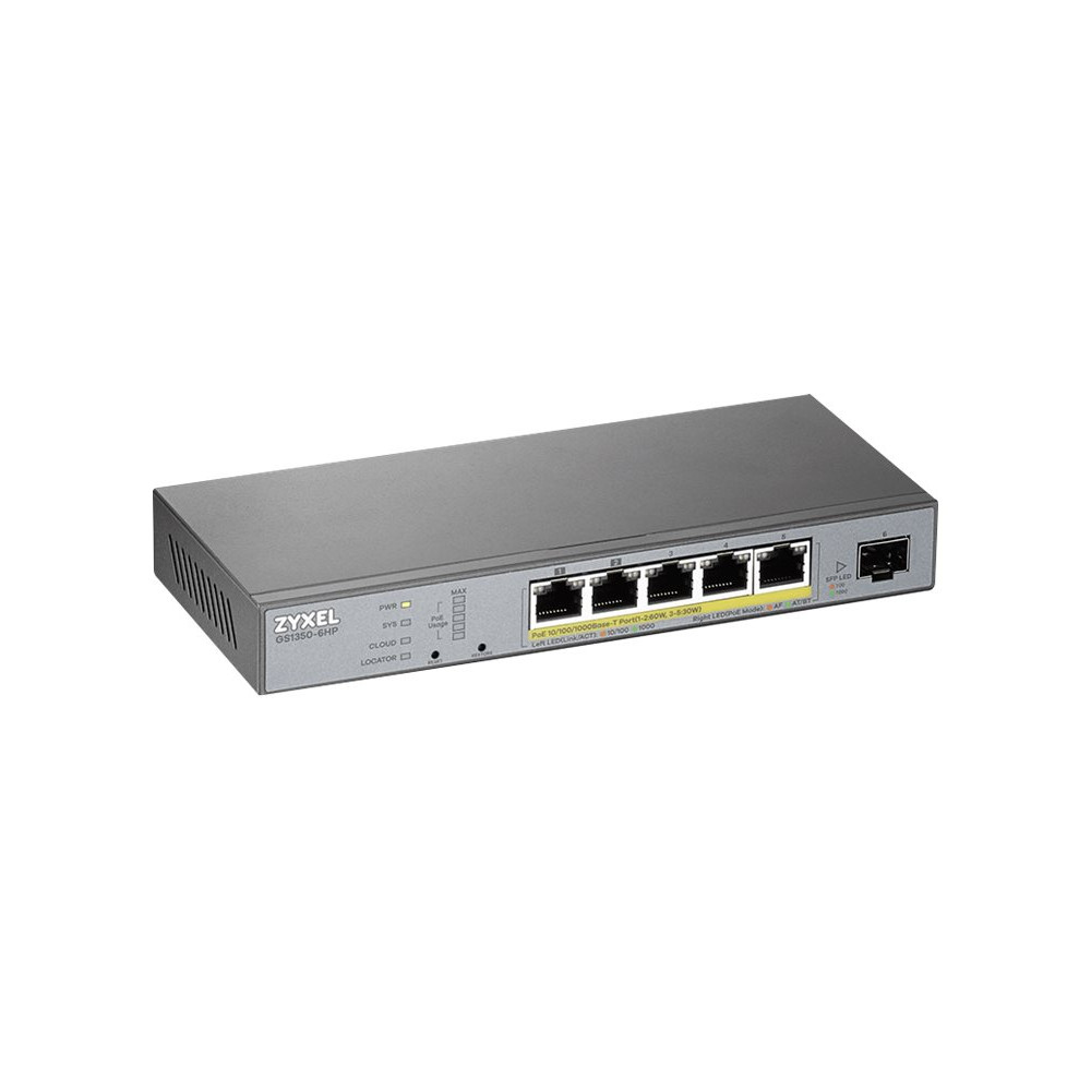 Produktbild för Zyxel GS1350-6HP - switch - 6 portar - smart