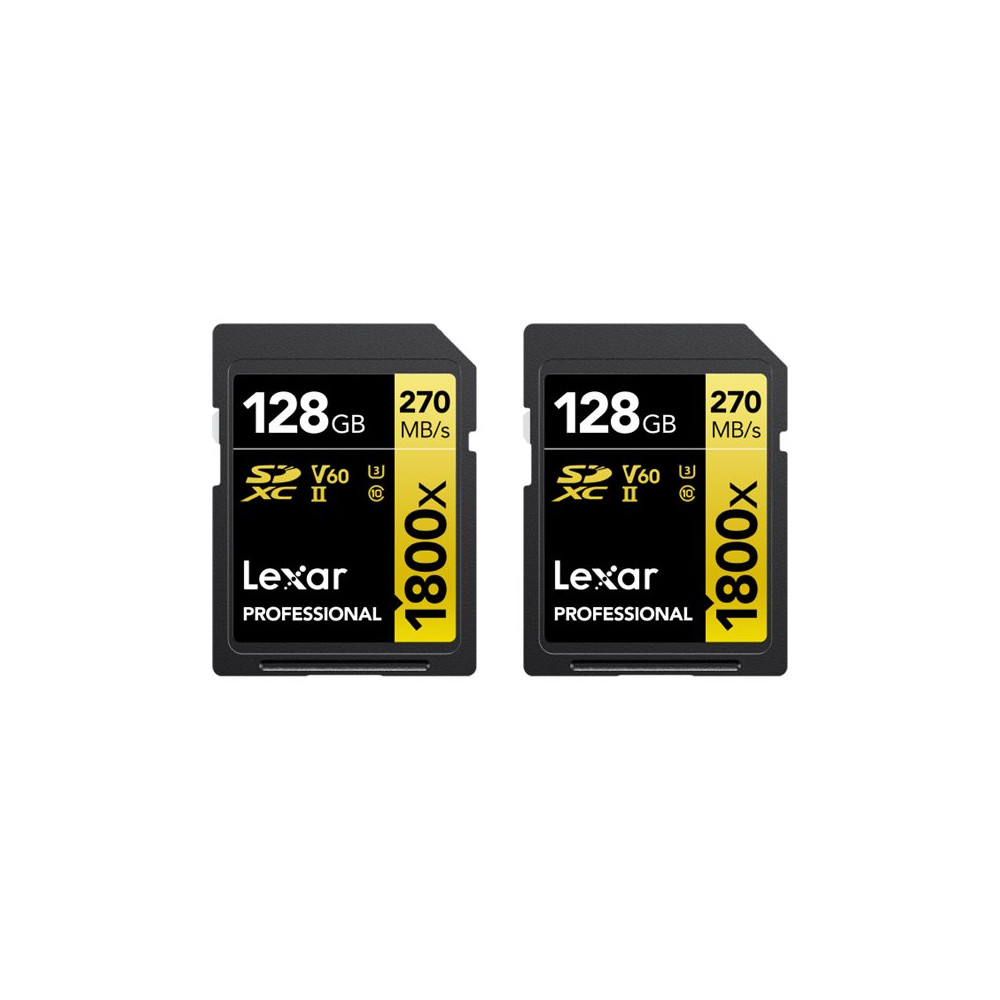 Produktbild för Lexar Professional GOLD Series - flash-minneskort - 128 GB - SDXC UHS-II