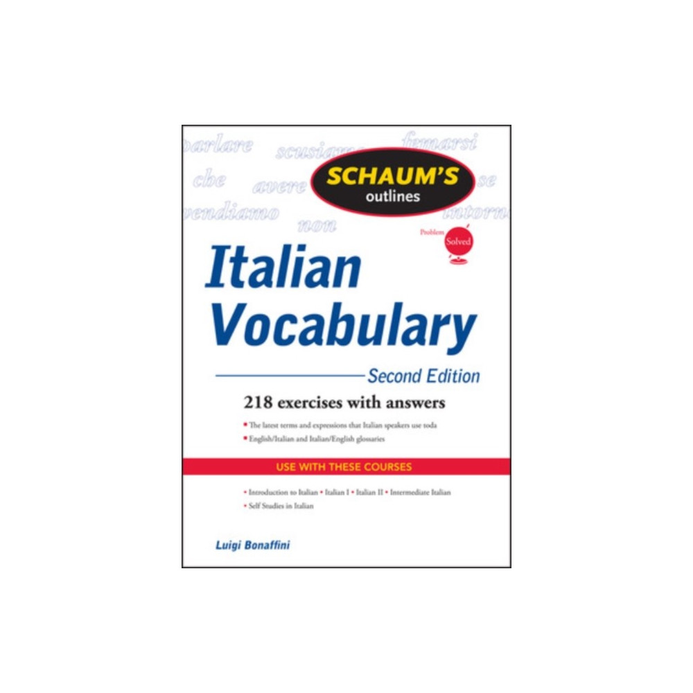 Produktbild för Schaum's Outline of Italian Vocabulary, Second Edition (häftad, eng)