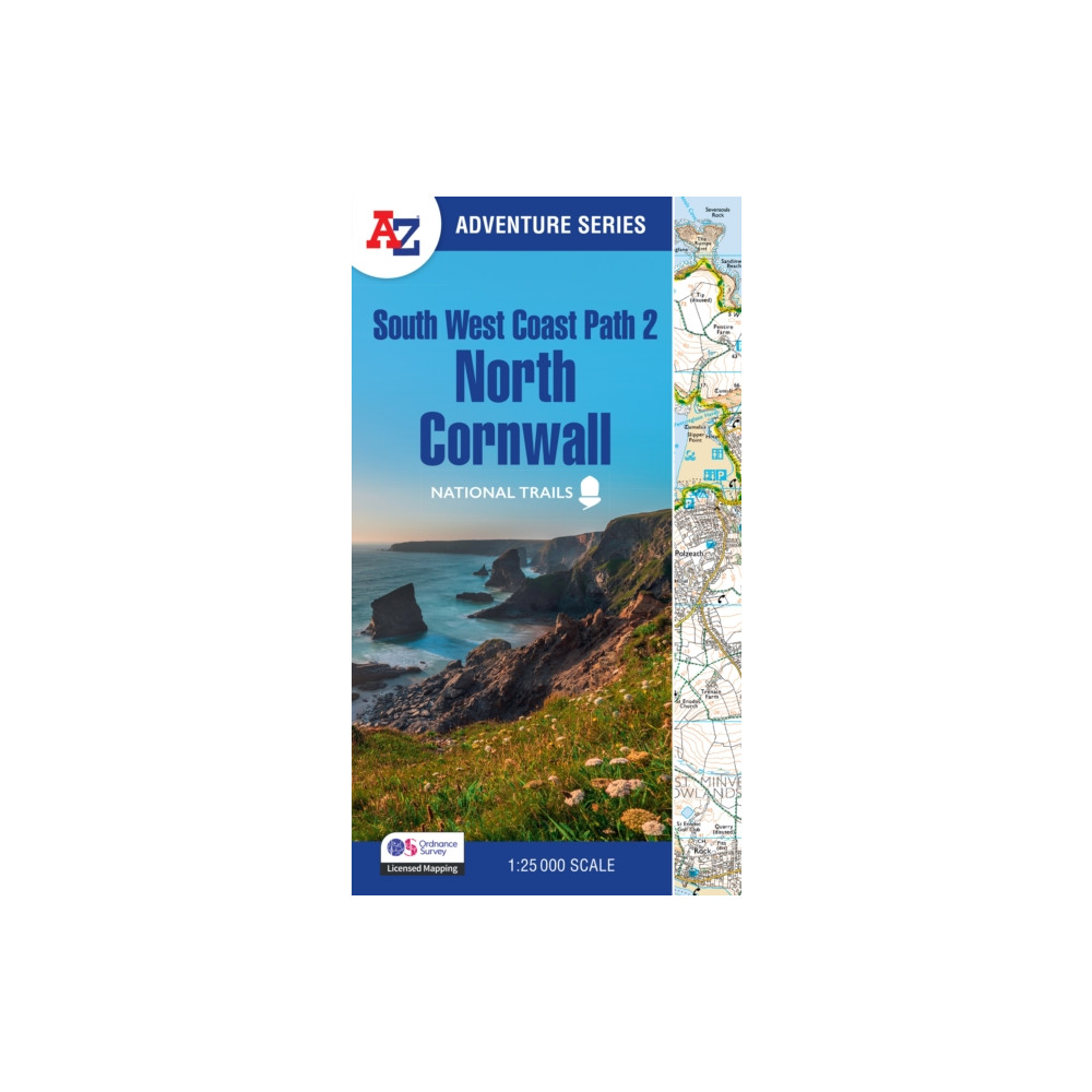 Produktbild för South West Coast Path 2 – North Cornwall (häftad, eng)