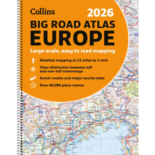 HarperCollins Publishers Collins Big Road Atlas Europe 2026 (A3 Spiral) (bok, spiral, eng)