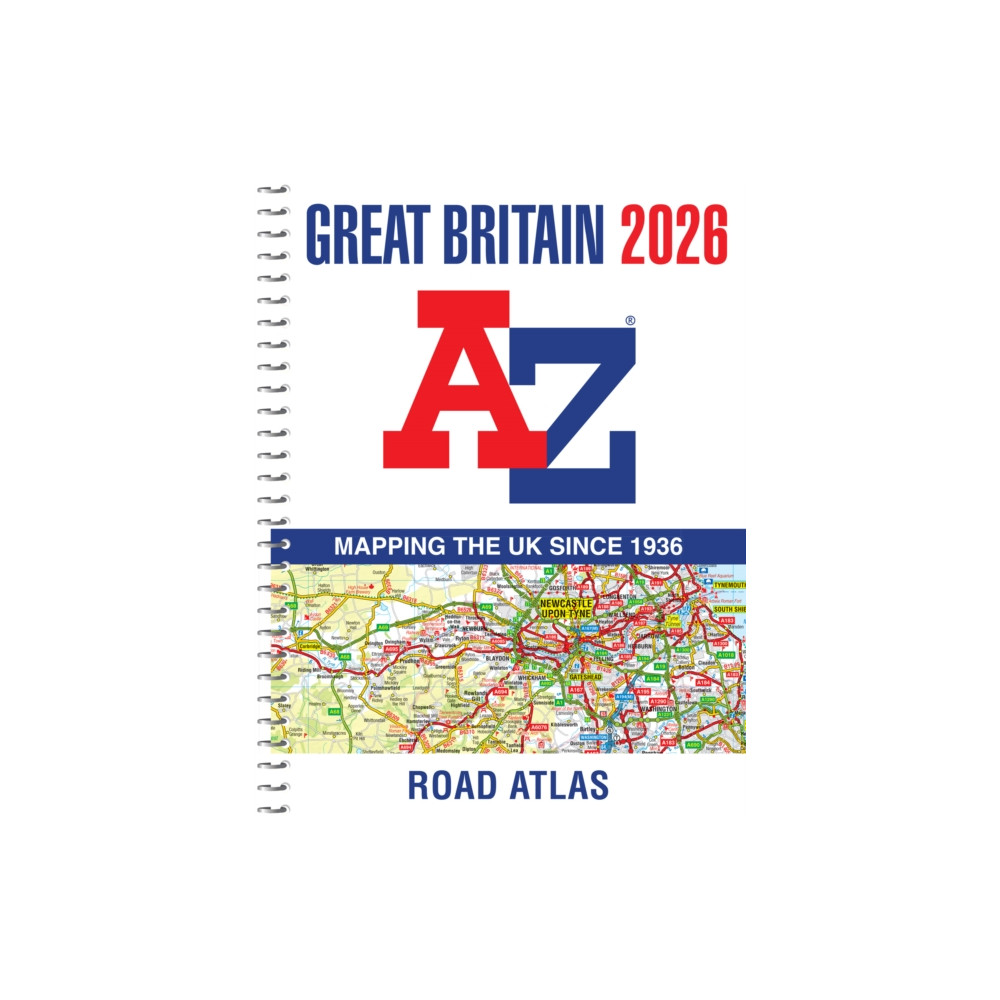 Produktbild för Great Britain A-Z Road Atlas 2026 (A4 Spiral) (bok, spiral, eng)