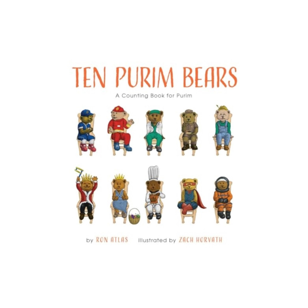 Produktbild för Ten Purim Bears (bok, board book, eng)