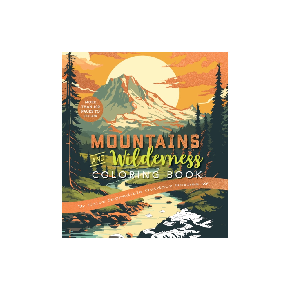 Produktbild för Mountains & Wilderness Coloring Book (häftad, eng)