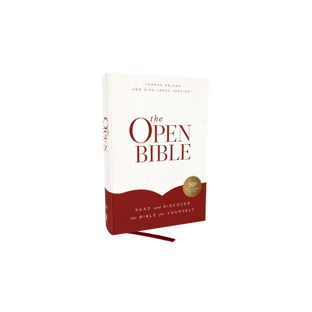 Produktbild för The Open Bible: Read and Discover the Bible for Yourself (NKJV, Hardcover, Red Letter, Comfort Print) (inbunden, eng)