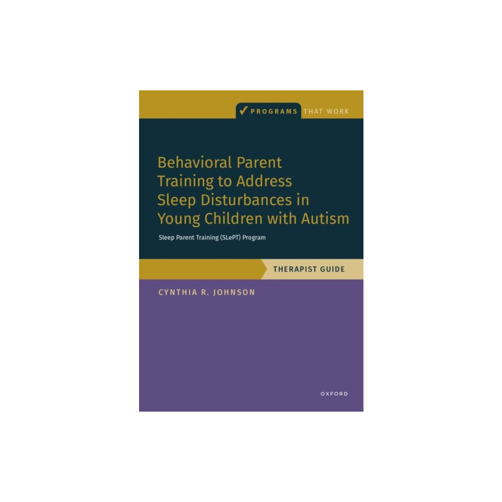 Produktbild för Behavioral Parent Training to Address Sleep Disturbances in Young Children with ASD (häftad, eng)