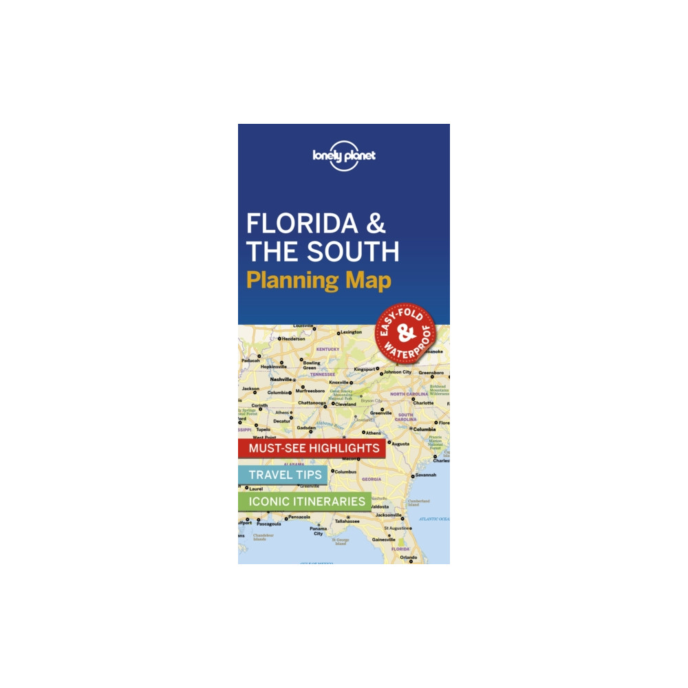 Produktbild för Lonely Planet Florida & the South Planning Map