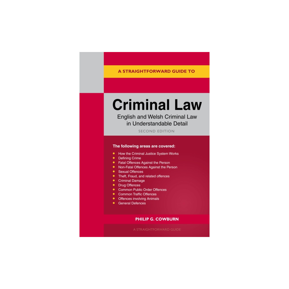 Produktbild för A Straightforward Guide to Criminal Law (häftad, eng)