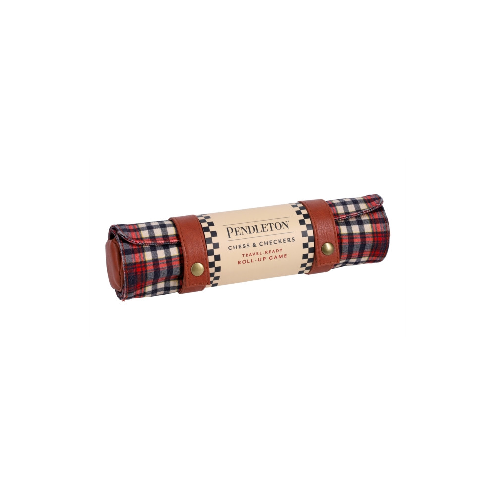Produktbild för Pendleton Red Black Check Pattern Chess & Checkers