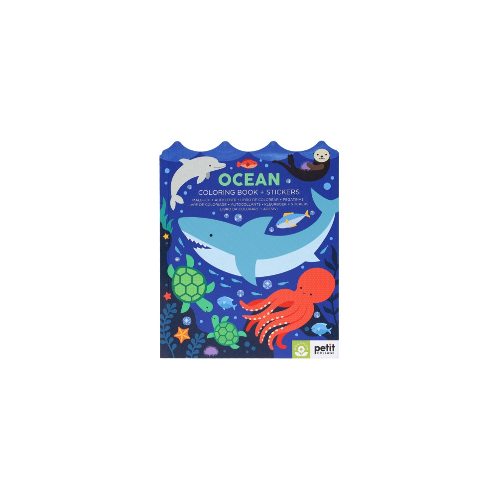 Produktbild för Ocean Coloring Book + Stickers (häftad, eng)