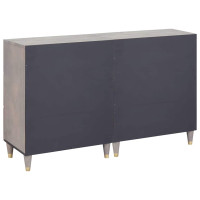 Produktbild för Sideboard med låda 2 pcs Grå 60 x 33 x 75 cm Massivt mangoträ