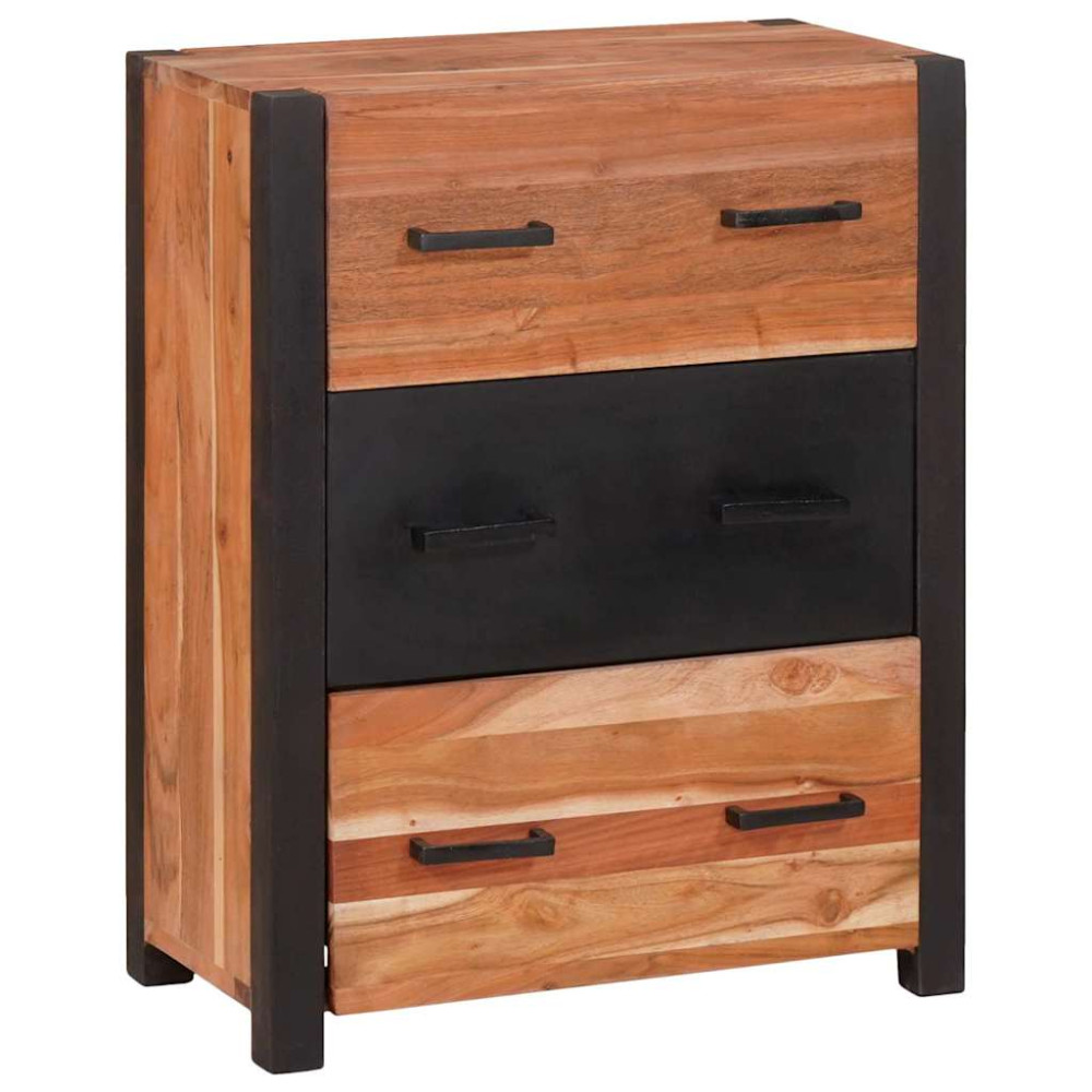 Produktbild för Sideboard med låda 3 pcs Brun 55 x 30 x 75 cm Massivt Akaciaträ