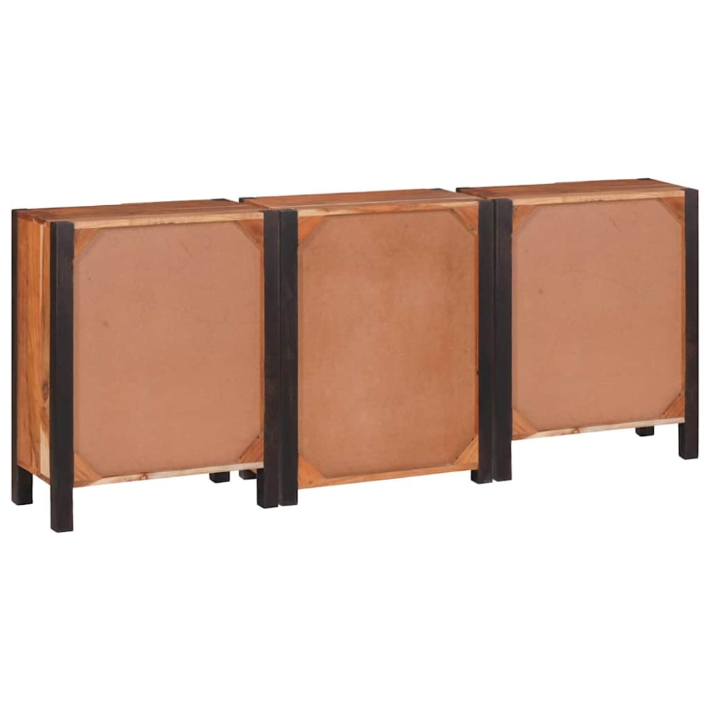 Produktbild för Sideboard med låda 3 pcs Brun 55 x 30 x 75 cm Massivt Akaciaträ