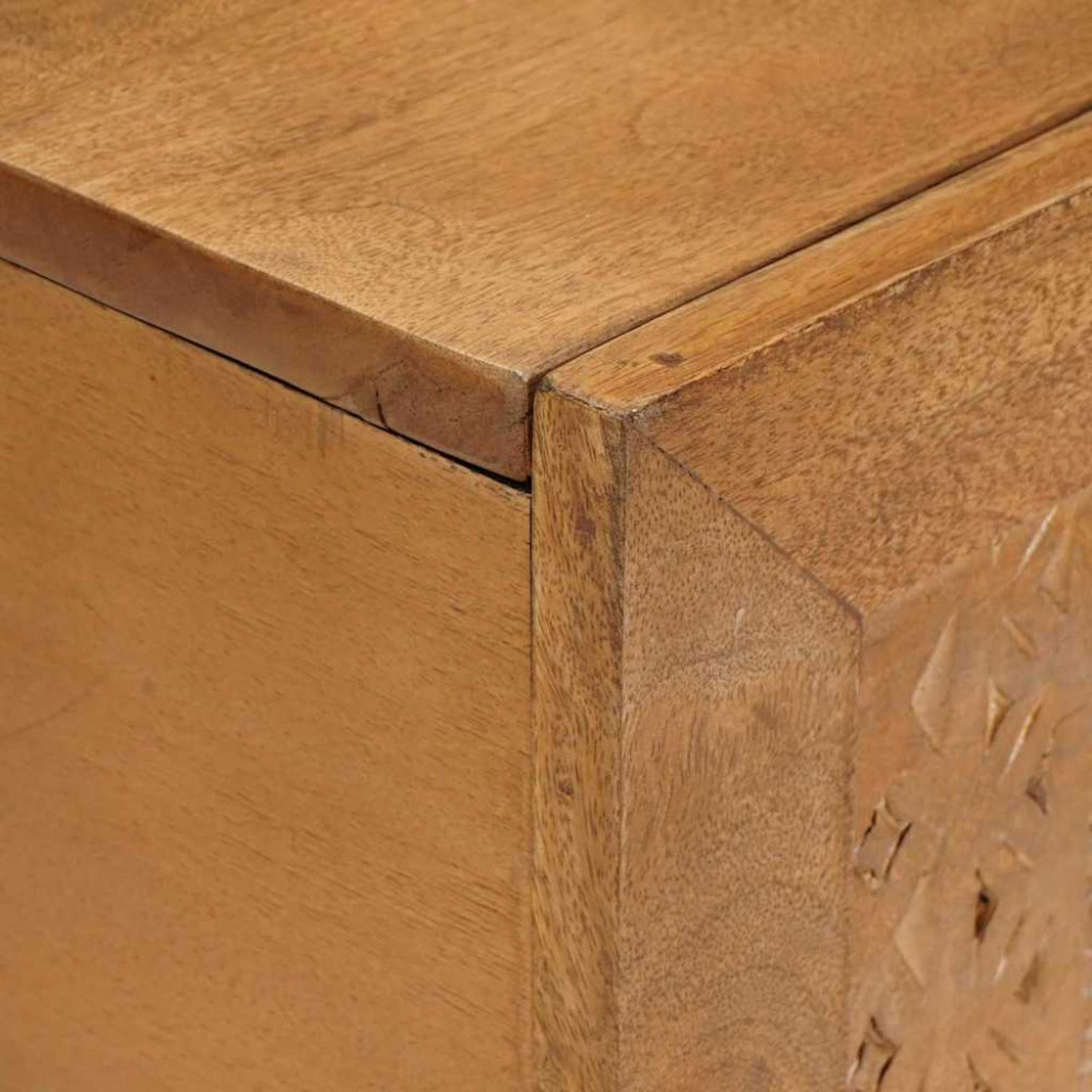Produktbild för Kaffeebord Ljusbrun 100 x 54 x 40 cm Massivt mangoträ