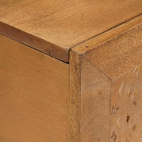 Produktbild för Kaffeebord Ljusbrun 100 x 54 x 40 cm Massivt mangoträ